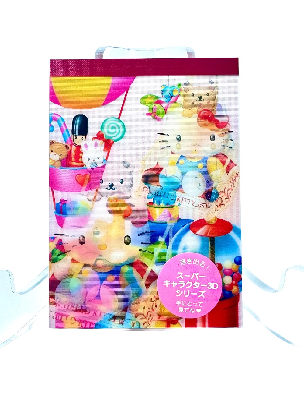 Sanrio SweetClover Hello Kitty 3D Lenticular Mini Notepad Stickers 2004 Super
